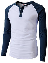 Casual Slim Fit Raglan Baseball Three-Quarter Sleeve Henley T-Shirts