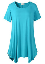 Womens Swing Tunic Tops Loose Fit Comfy Flattering T Shirt